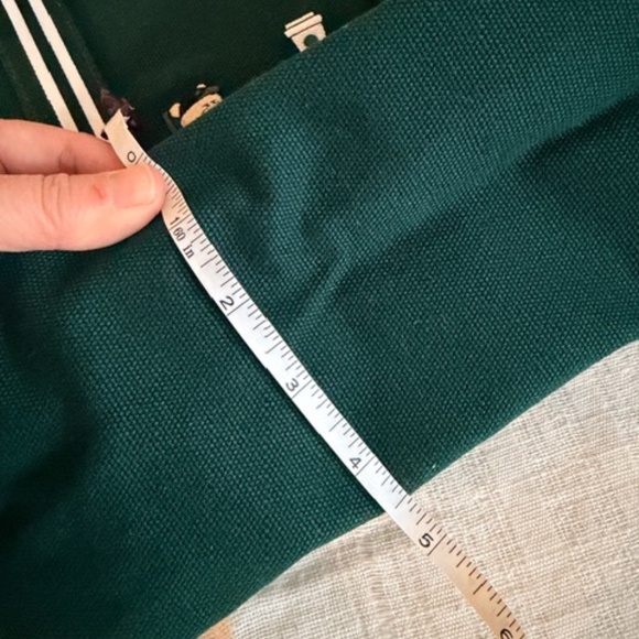 Starbucks Taiwan Exclusive Tote bag - Green Canvas Embroidered Bear Detail NWT - Picture 15 of 16